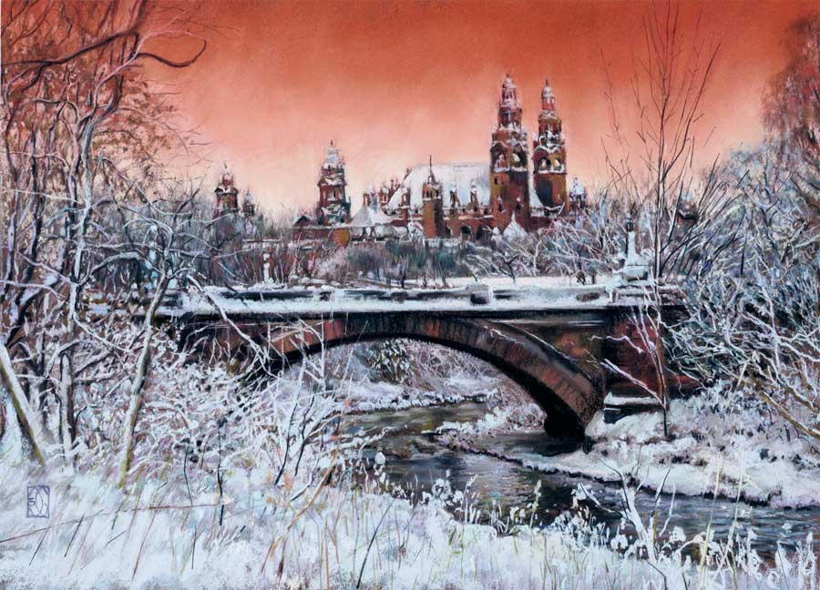 A Winter Sunset Over Kelvingrove Art Gallery, Glasgow A Winter Sunset Over Kelvingrove Art Gallery, Glasgow